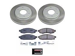 PowerStop Semi-Coated 6-Lug Brake Rotor and Pad Kit; Front (3/05-07 Titan)