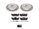 PowerStop Semi-Coated 6-Lug Brake Rotor and Pad Kit; Rear (04-15 Titan)