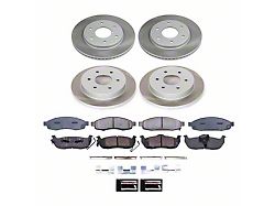 PowerStop Semi-Coated 6-Lug Brake Rotor and Pad Kit; Front and Rear (3/05-07 Titan)