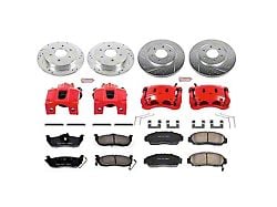 PowerStop Z23 Evolution 6-Lug Brake Rotor, Pad and Caliper Kit; Front and Rear (11-15 Titan)