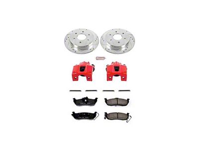 PowerStop Z23 Evolution 6-Lug Brake Rotor, Pad and Caliper Kit; Rear (04-15 Titan)