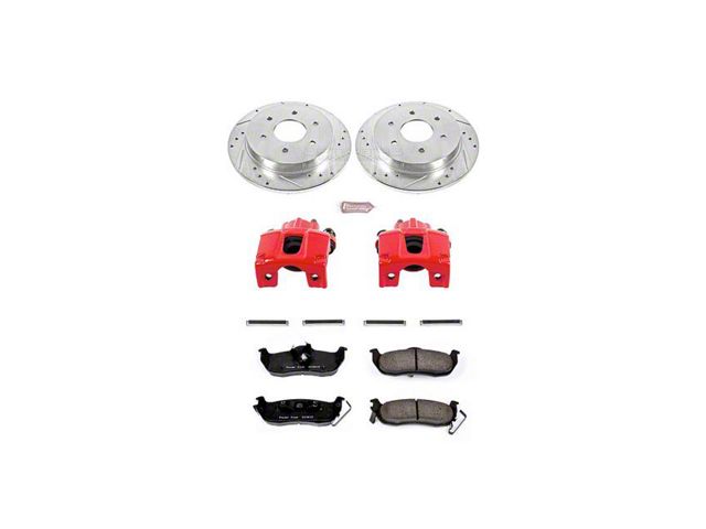 PowerStop Z23 Evolution 6-Lug Brake Rotor, Pad and Caliper Kit; Rear (04-15 Titan)