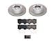 PowerStop Semi-Coated 5-Lug Brake Rotor and Pad Kit; Front (07-21 Tundra)