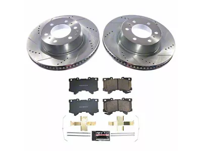 PowerStop Z23 Evolution Sport 6-Lug Brake Rotor and Pad Kit; Front (22-25 Tundra)