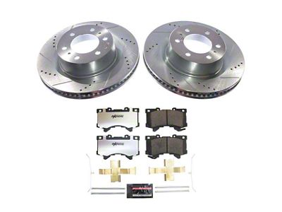 PowerStop Z36 Extreme Truck and Tow 6-Lug Brake Rotor and Pad Kit; Front (22-25 Tundra)