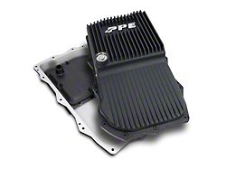 PPE Heavy-Duty Cast Aluminum Deep Transmission Pan; Black (20-24 3.0L EcoDiesel Jeep Gladiator JT w/ Automatic Transmission)