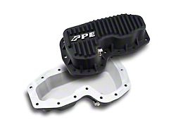 PPE Heavy-Duty Cast Aluminum Engine Oil Pan; Black (11-25 3.6L Jeep Grand Cherokee WK2 & WL)