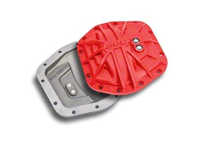 PPE Dana 30 Heavy-Duty Nodular Iron Front Differential Cover; Red (18-25 Jeep Wrangler JL, Excluding Rubicon)