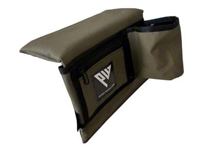 Primo Workz Armrest with Cupholder; Olive Ripstop; Driver Side (Universal; Some Adaptation May Be Required)