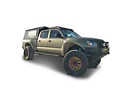 Prinsu Habitat Roof Rack with Standard Wind Deflector; Grey (05-23 Tacoma Access Cab, Double Cab)