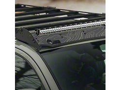 Prinsu Wind Deflector Decal; Black Topo (07-21 Tundra)