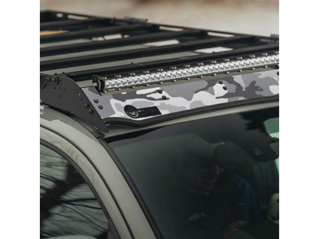 Prinsu Wind Deflector Decal; White Topo (22-24 Tundra)