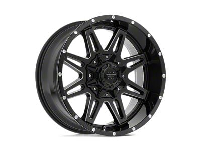 Pro Comp Wheels Blockade Gloss Black Milled 6-Lug Wheel; 20x9.5; -6mm Offset (21-24 Bronco, Excluding Raptor)