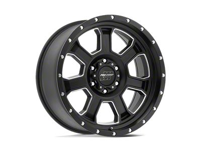 Pro Comp Wheels Sledge Satin Black Milled Wheel; 20x9; 0mm Offset (76-86 Jeep CJ7)