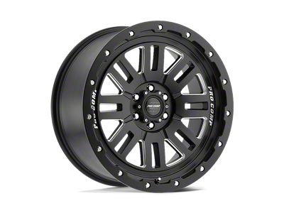 Pro Comp Wheels Cognos Satin Black Milled Wheel; 17x9; -6mm Offset (20-24 Jeep Gladiator JT)