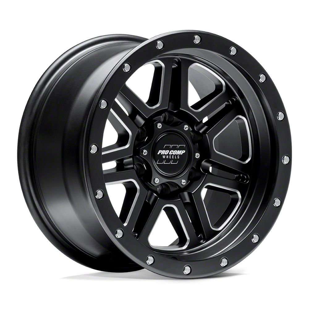 Pro Comp Wheels Jeep Grand Cherokee Apex Satin Black Milled Wheel; 17x9 ...