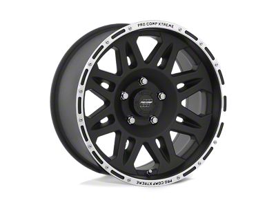 Pro Comp Wheels Torq Flat Black Machined Wheel; 17x9; -6mm Offset (18-24 Jeep Wrangler JL)