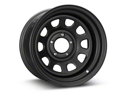 Pro Comp Wheels Steel Series 51 District Flat Black Wheel; 15x8; -19mm Offset (87-95 Jeep Wrangler YJ)