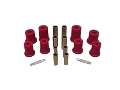 Pro Comp Suspension Rear Leaf Spring Bushings; Red (76-86 Jeep CJ7)