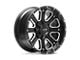 Pro Comp Wheels Axis Satin Black Milled 6-Lug Wheel; 17x9; -6mm Offset (03-09 4Runner)