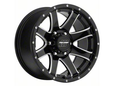 Pro Comp Wheels Patriot Gloss Black Milled 6-Lug Wheel; 17x9; -6mm Offset (03-09 4Runner)