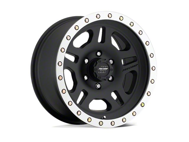 Pro Comp Wheels La PAZ Satin Black Machined 6-Lug Wheel; 16x8; 0mm Offset (05-15 Tacoma)