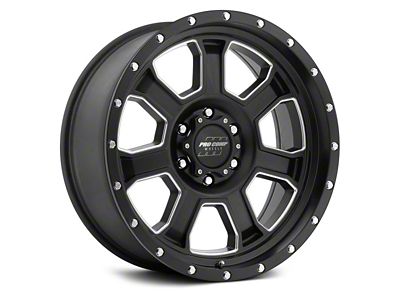 Pro Comp Wheels Sledge Satin Black Milled 6-Lug Wheel; 17x9; -6mm Offset (05-15 Tacoma)