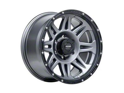 Pro Comp Wheels Torq Graphite with Black Lip 6-Lug Wheel; 17x8; 0mm Offset (10-24 4Runner)