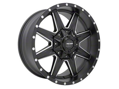 Pro Comp Wheels Quick 8 Satin Black Milled 6-Lug Wheel; 20x9; 0mm Offset (16-23 Tacoma)