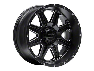 Pro Comp Wheels 63 Series Recon Satin Black Milled 6-Lug Wheel; 20x10; -18mm Offset (2024 Tacoma)