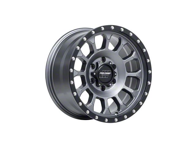 Pro Comp Wheels Rockwell Matte Graphite with Black Lip 6-Lug Wheel; 17x8; 0mm Offset (2024 Tacoma)
