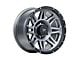 Pro Comp Wheels Torq Graphite with Black Lip 6-Lug Wheel; 17x8; 0mm Offset (2024 Tacoma)