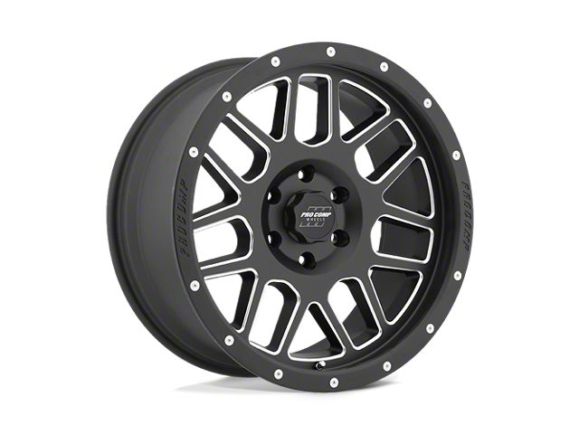 Pro Comp Wheels Vertigo Satin Black Milled 6-Lug Wheel; 20x9; -12mm Offset (2024 Tacoma)