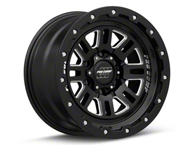 Pro Comp Wheels Cognos Satin Black Milled 6-Lug Wheel; 17x9; -6mm Offset (03-09 4Runner)