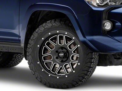 Pro Comp Wheels Vertigo Satin Black Milled 6-Lug Wheel; 20x9; -12mm Offset (10-24 4Runner)