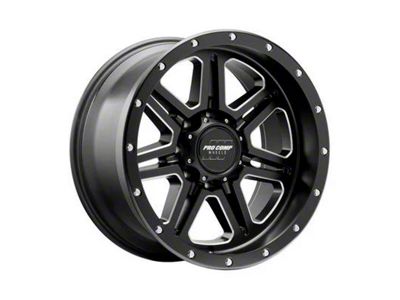 Pro Comp Wheels 62 Series Apex Satin Black Milled 6-Lug Wheel; 20x10; -18mm Offset (22-24 Bronco Raptor)