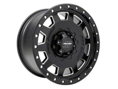 Pro Comp Wheels Hammer Satin Black Milled 6-Lug Wheel; 17x9; -6mm Offset (21-24 Bronco, Excluding Raptor)