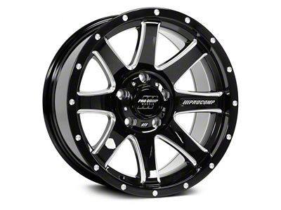 Pro Comp Wheels Patriot Gloss Black Milled 6-Lug Wheel; 20x9; 0mm Offset (21-24 Bronco, Excluding Raptor)