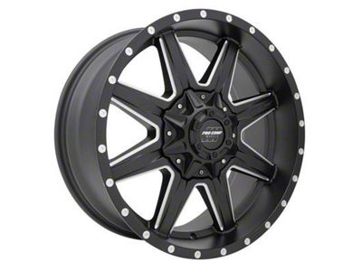 Pro Comp Wheels Quick 8 Satin Black Milled 6-Lug Wheel; 20x9; 0mm Offset (21-24 Bronco, Excluding Raptor)