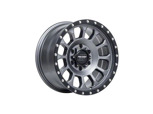 Pro Comp Wheels Rockwell Matte Graphite with Black Lip 6-Lug Wheel; 17x8; 0mm Offset (21-24 Bronco, Excluding Raptor)