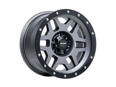 Pro Comp Wheels Phaser Matte Graphite with Black Lip Wheel; 17x9 (20-24 Jeep Gladiator JT)