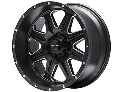 Pro Comp Wheels 63 Series Recon Satin Black Milled Wheel; 17x9; -6mm Offset (20-24 Jeep Gladiator JT)