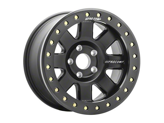 Pro Comp Wheels Trilogy Race Satin Black Wheel; 17x9 (20-24 Jeep Gladiator JT)