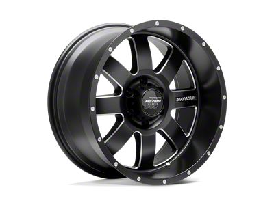 Pro Comp Wheels Trilogy Satin Black Milled Wheel; 20x10; -18mm Offset (20-24 Jeep Gladiator JT)