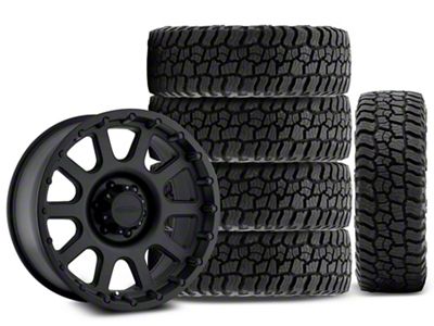 17x9 Pro Comp Wheels 32 Series & 35in Mickey Thompson All-Terrain Baja Boss Tire Package; Set of 5 (07-18 Jeep Wrangler JK)