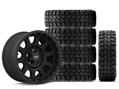 17x9 Pro Comp Wheels 32 Series & 35in Gladiator Mud-Terrain X-Comp M/T Tire Package; Set of 5 (18-25 Jeep Wrangler JL)