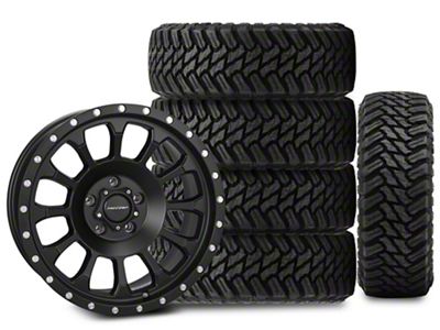 18x9 Pro Comp Wheels Rockwell & 35in Atturo Mud-Terrain Trail Blade M/T Tire Package; Set of 5 (18-24 Jeep Wrangler JL)