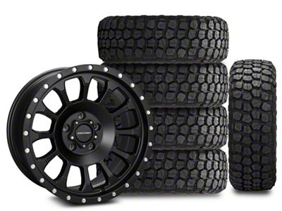 18x9 Pro Comp Wheels Rockwell & 35in Ironman Mud-Terrain All Country Tire Package; Set of 5 (18-24 Jeep Wrangler JL)