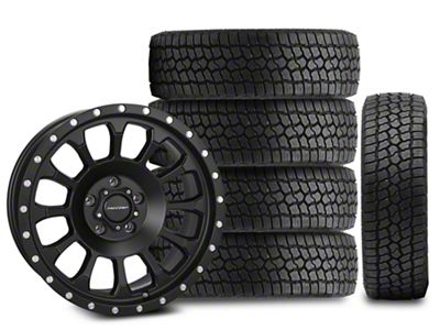 18x9 Pro Comp Wheels Rockwell & 35in Milestar All-Terrain Patagonia AT/R Tire Package; Set of 5 (18-25 Jeep Wrangler JL)