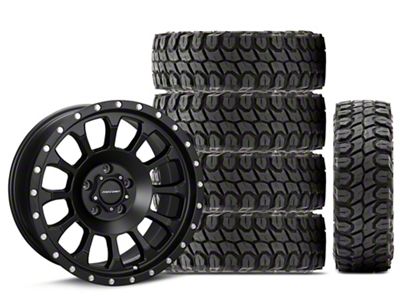 18x9 Pro Comp Wheels Rockwell & 35in Gladiator Mud-Terrain X-Comp M/T Tire Package; Set of 5 (18-24 Jeep Wrangler JL)